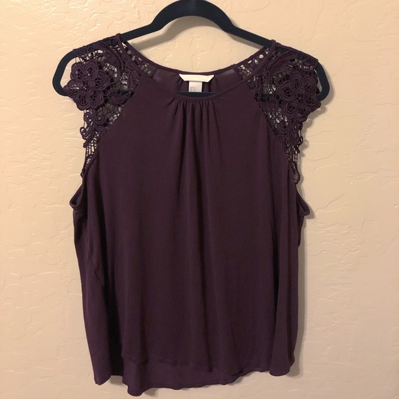 H&M Tops - H&M Purple Lace Top